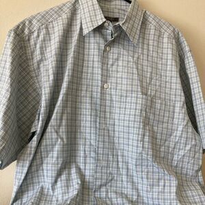 Mens Lavoro Short Sleeve Button Down Dress Shirt
